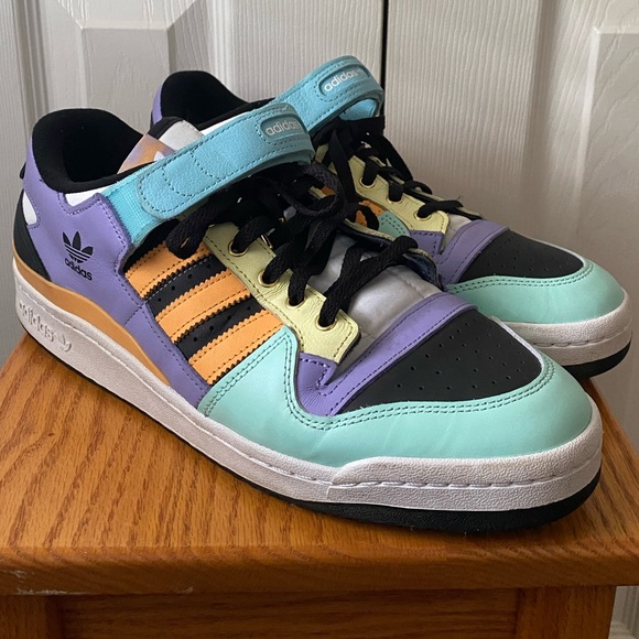 adidas Forum Low Easter Multicolor Colorblock Sneakers SZ 12 - Picture 1 of 9